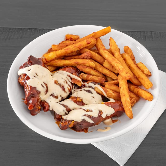 5 Wings w/ L Fries.
